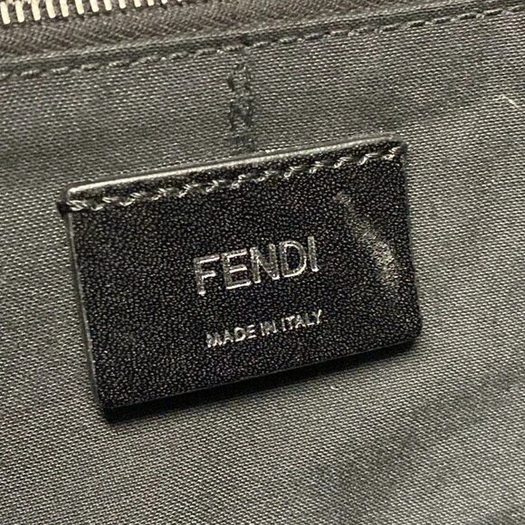 Auth FENDI Zucca 7VA434 Dark Brown Black Leather Bum Bag - Picture 7 of 16